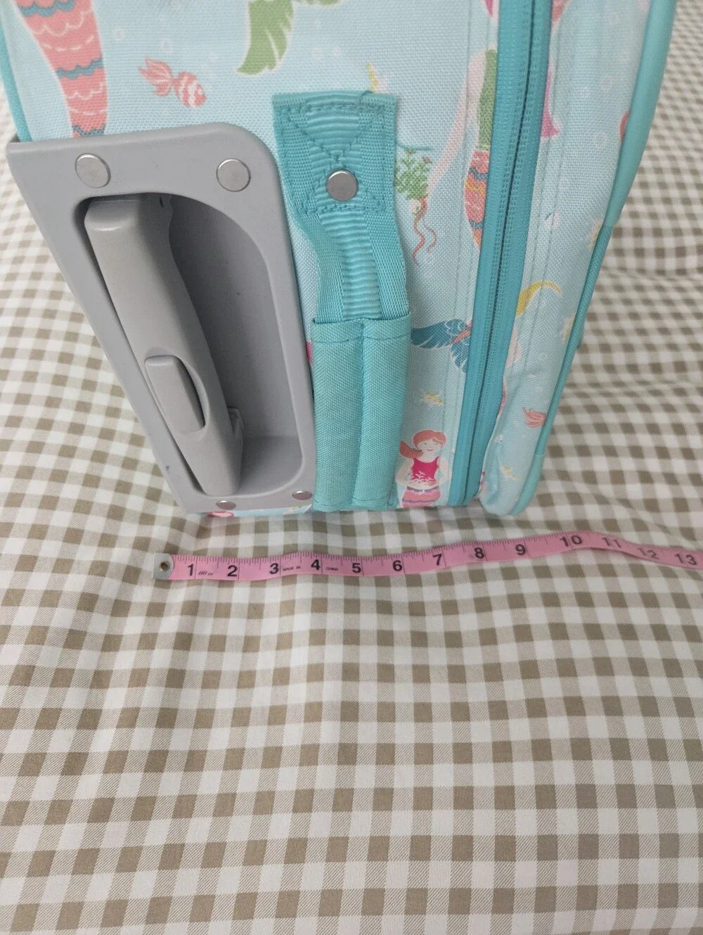 Retired Pottery Barn Kids Mackenzie Aqua Mermaid Rolling Suitcase